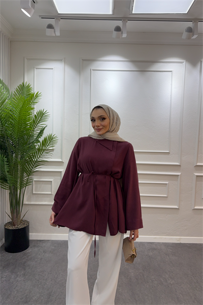 Kimono gömlek bordo