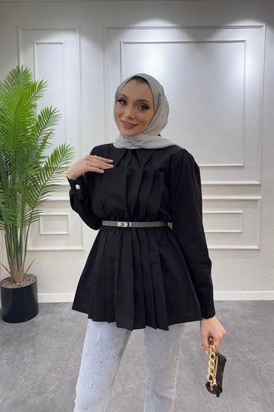 Vera siyap poplin gömlek - Resim 3