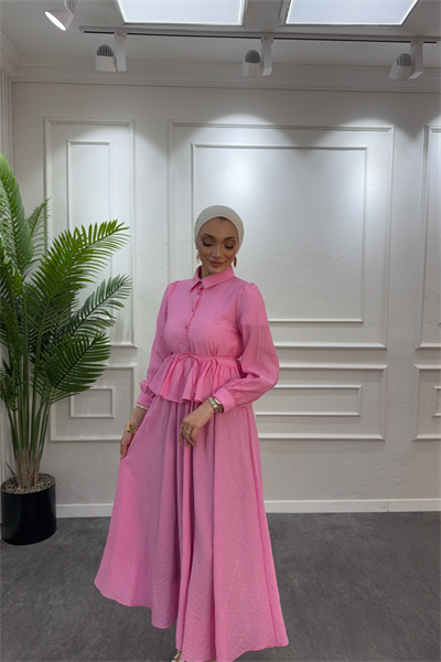Burumcuk etekli takım pembe