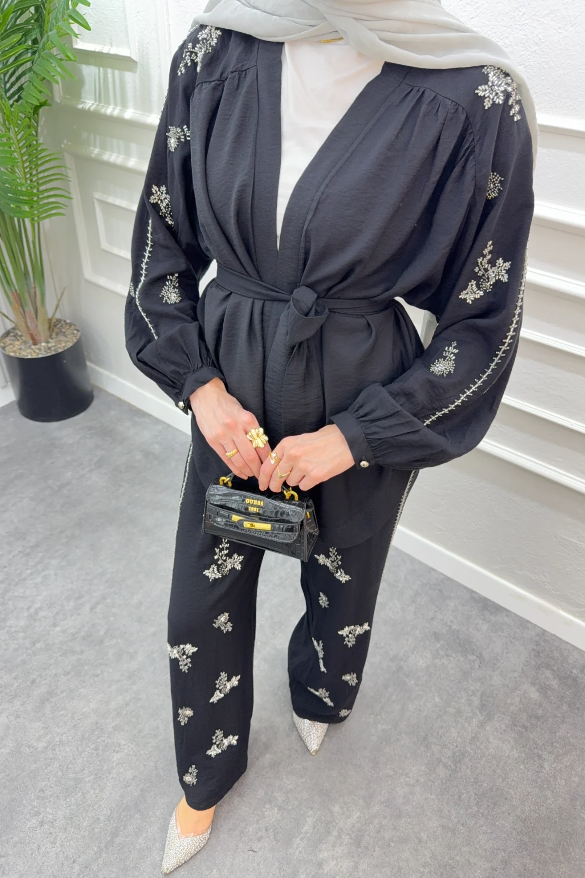 Taşlı kimono takım - Resim 3
