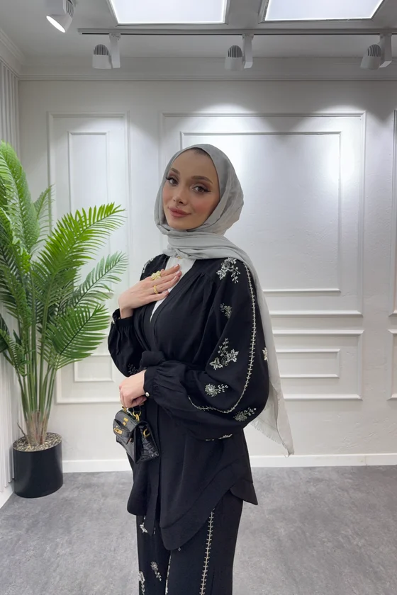 Taşlı kimono takım - Resim 4